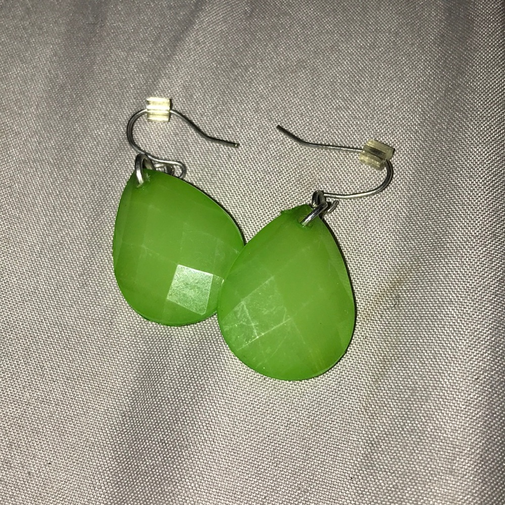 Green earrings